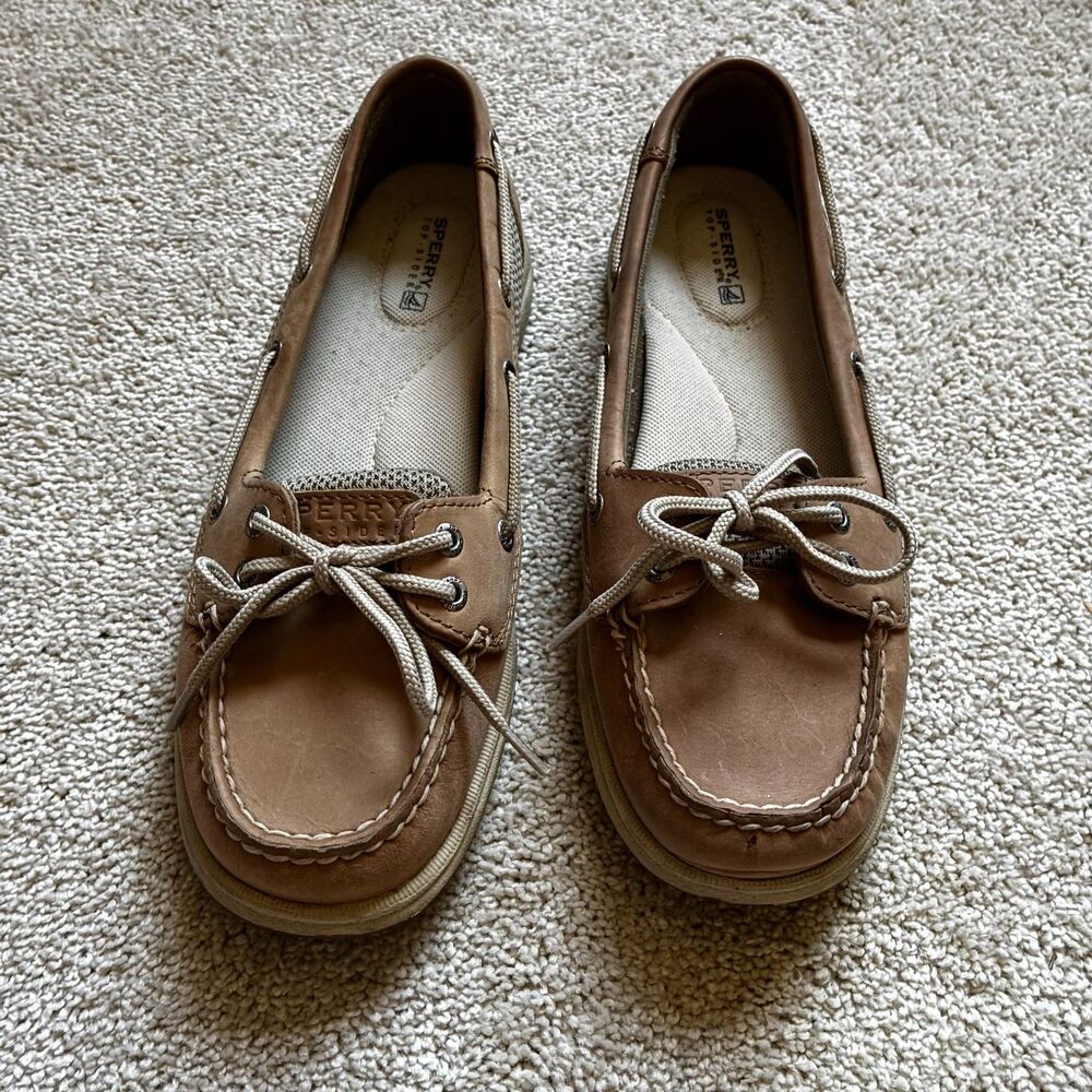 Sperry Top-Sider Angelfish Boat Shoes – Women’s Brown Leather – Size 8.5